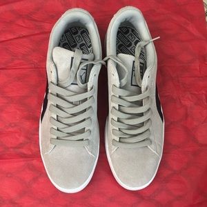 Grey and blue Puma Suede